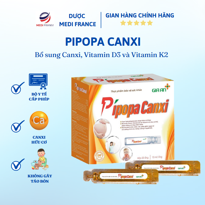 PIPOPA CANXI - Hấp thụ canxi tốt hơn, thơm ngon hơn